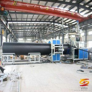 PE double flat wall plastic steel winding pipe production line