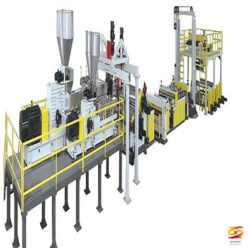TWIN SCREW NON DRYING EXHAUST PET PLA SHEET PRODUCTION LINE